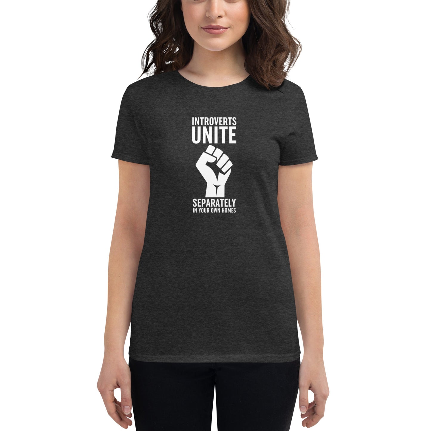 Women's "Introverts Unite" T-Shirt - giftsforintroverts.com
