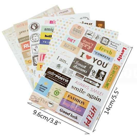 6 Sheets/set Calendar Paper Sticker Scrapbook Kids - giftsforintroverts.com