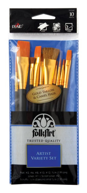 Plaid FolkArt Paint Brush Set Multiple Sizes
