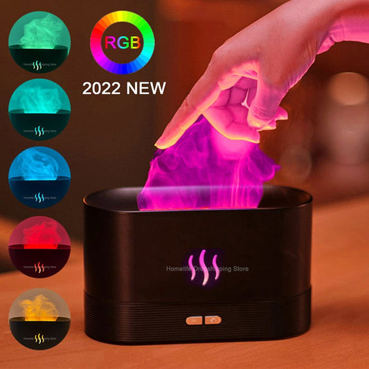 Colorful Flame Air Humidifier USB Aroma Diffuser - giftsforintroverts.com