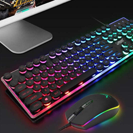 Dragon LED Backlight Gaming USB Wired Keyboard Mouse Set - giftsforintroverts.com