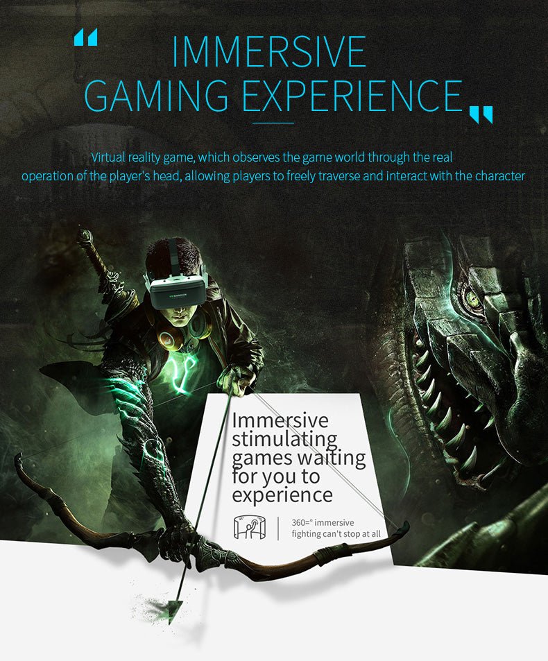 Dragon Magic G6 VR Gaming Stereo 3D Headset - giftsforintroverts.com
