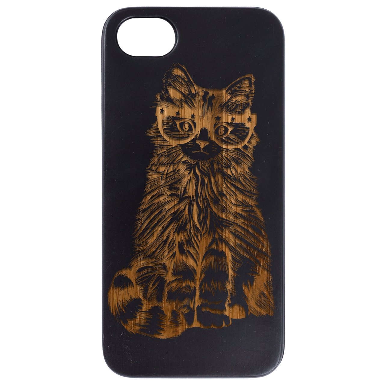 Fluffy Cat with Glasses - Engraved - giftsforintroverts.com
