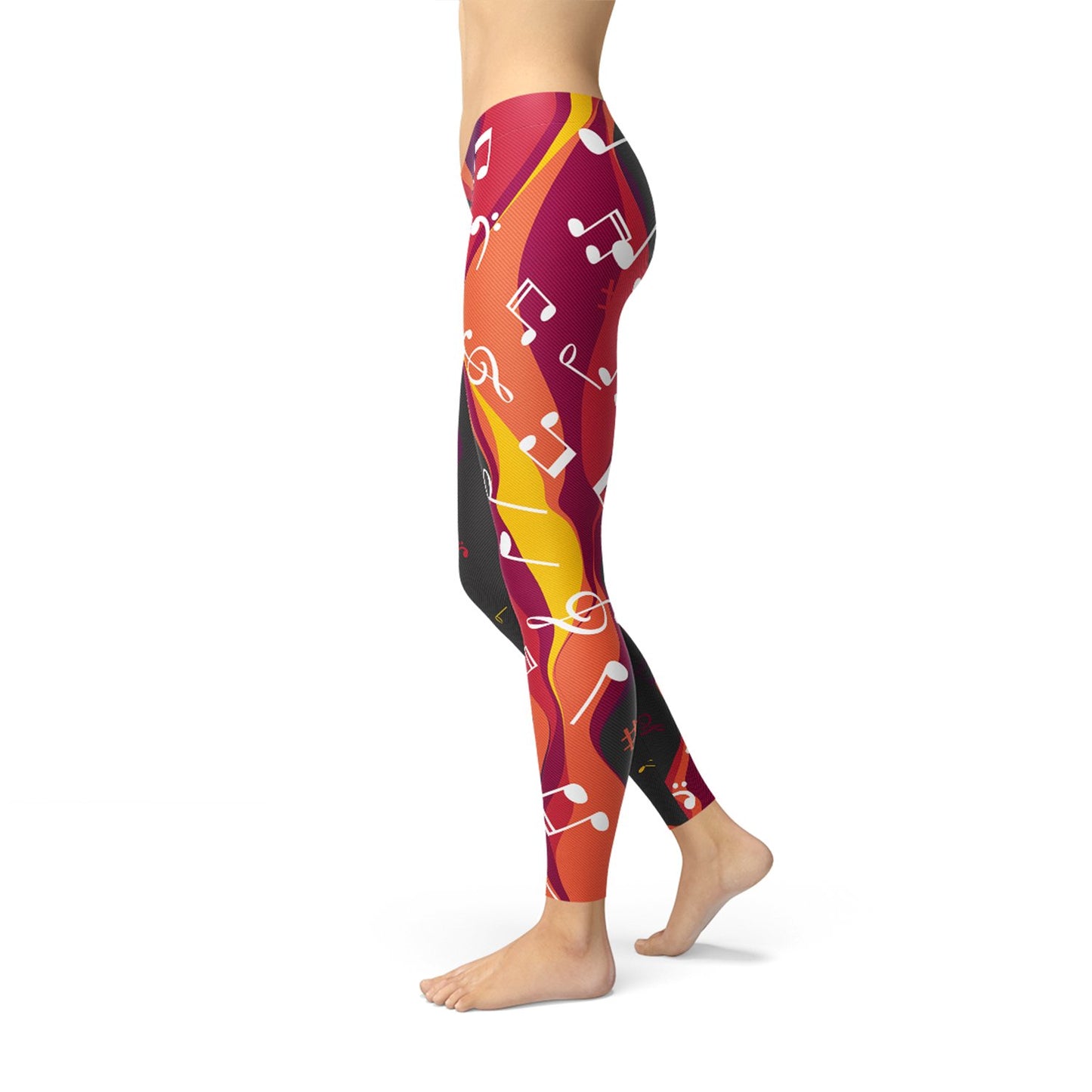 Guitar and Music Note Leggings - giftsforintroverts.com
