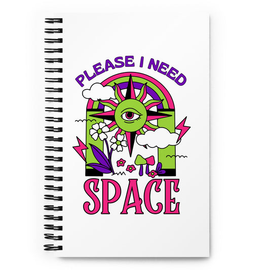 Intrusive Thoughts Sketchbook " Please I need My Space" - introvertgiftboxes.com