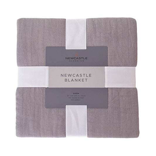 Newcastle Grey Oversized Queen Bamboo Bed Blanket - giftsforintroverts.com