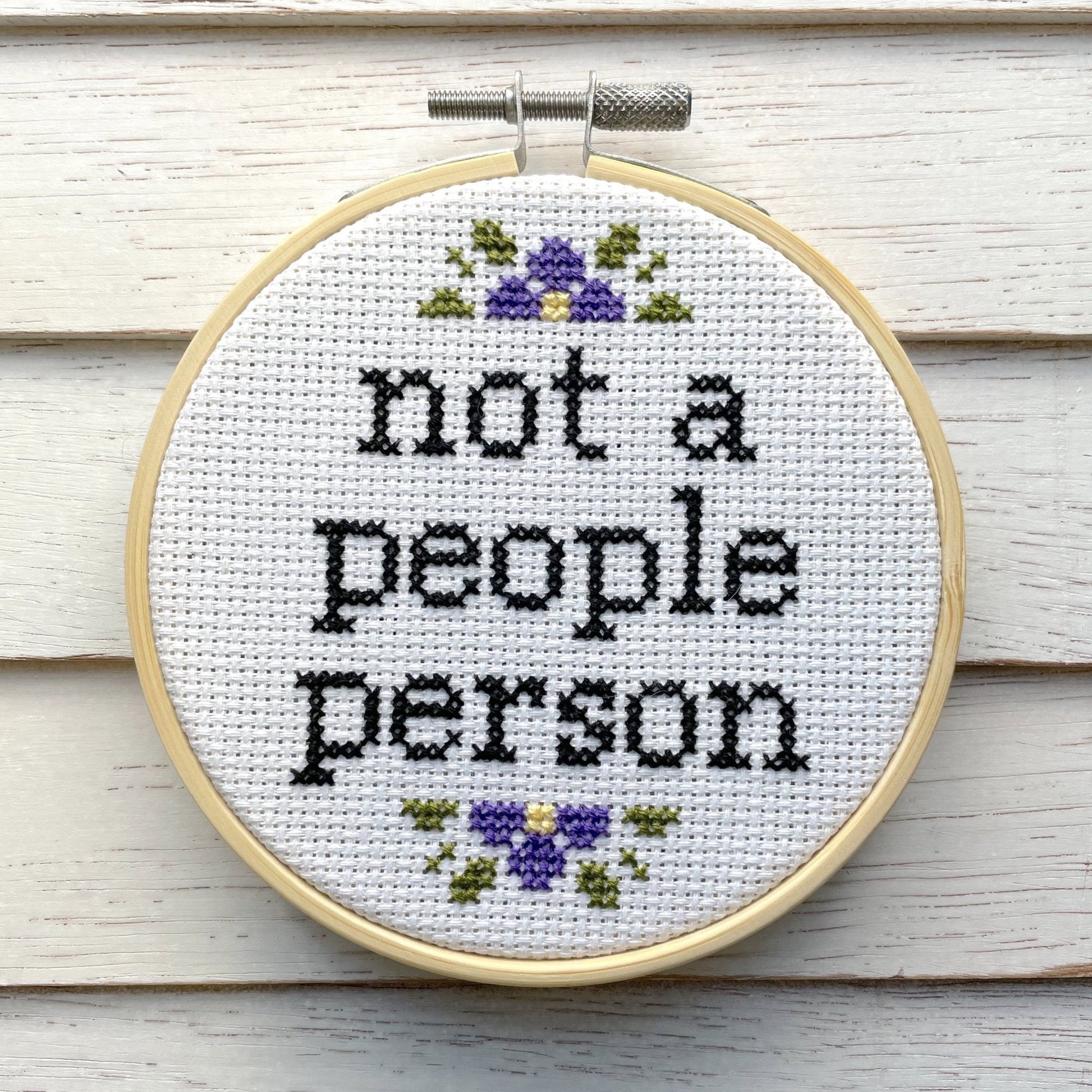 Not a People Person Cross Stitch Kit - giftsforintroverts.com