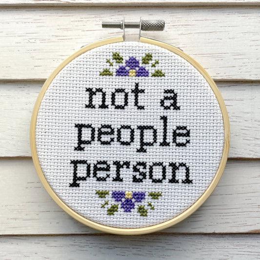 Not a People Person Cross Stitch Kit - giftsforintroverts.com
