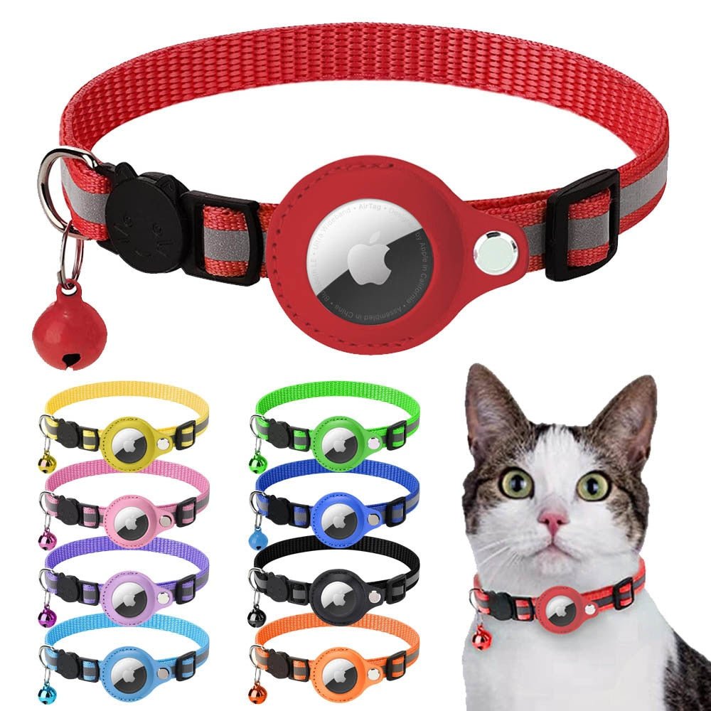 Reflective Airtag Case Collar for Cats and Dogs - giftsforintroverts.com