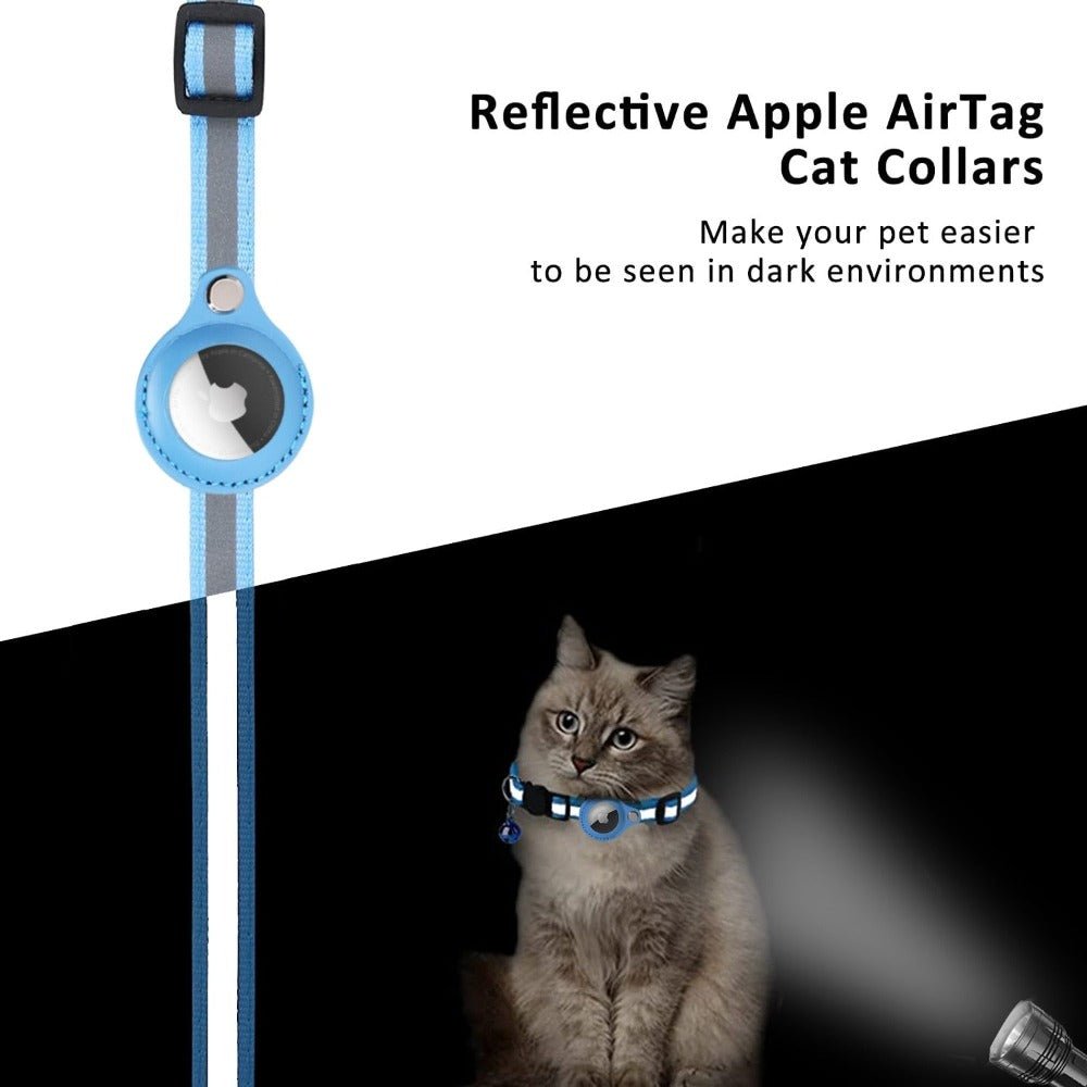 Reflective Airtag Case Collar for Cats and Dogs - giftsforintroverts.com