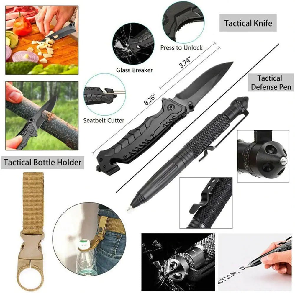 Tactical Outdoor Camping Survival Gear Kit - introvertgiftboxes.com