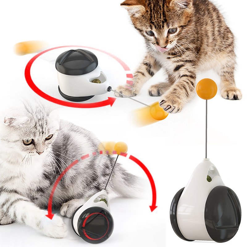 Tumbler Balanced Wheel Swinging Ball Cat Toy - giftsforintroverts.com