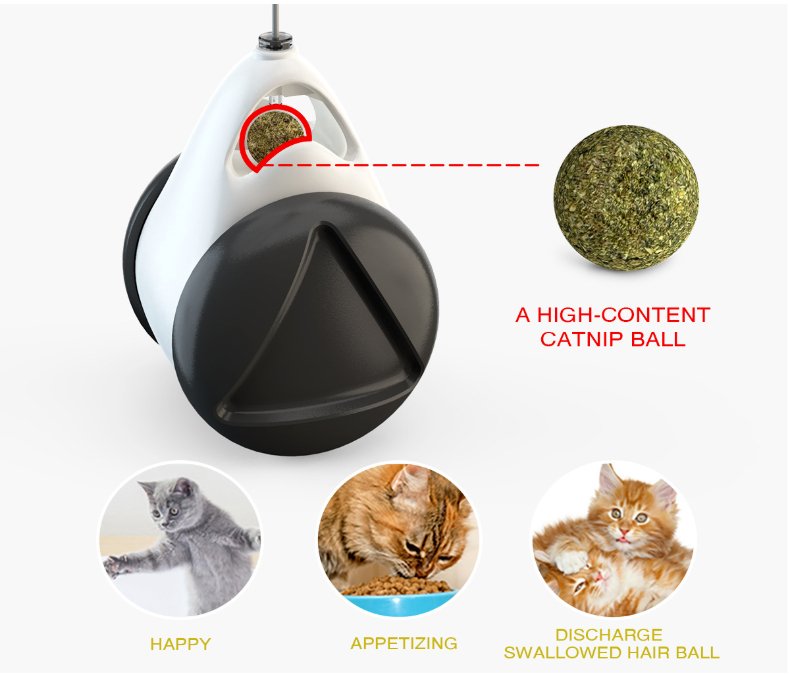 Tumbler Balanced Wheel Swinging Ball Cat Toy - giftsforintroverts.com